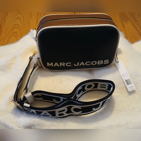 Marc Jacobs Black, Tan And Cream Crossbody Bag NWT - Picture 2 of 7